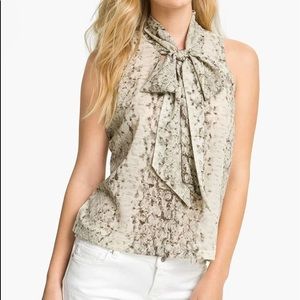 Eight Sixty Sleeveless Snake Print Blouse SZ PL